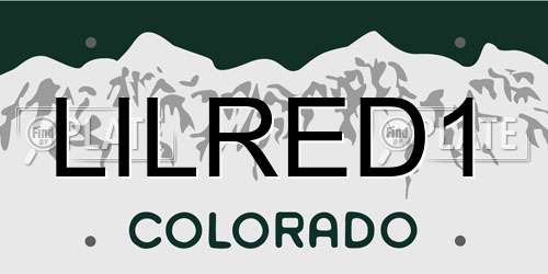 LILRED1 Colorado License Plate