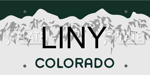 LINY Colorado License Plate