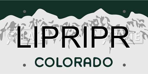 LIPRIPR Colorado License Plate