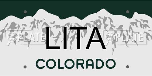 LITA Colorado License Plate