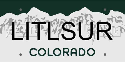 LITLSUR Colorado License Plate