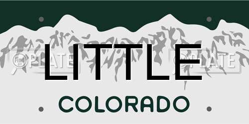 LITTLE Colorado License Plate