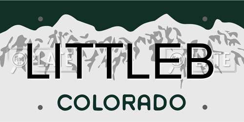 LITTLEB Colorado License Plate