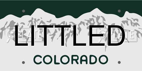 LITTLED Colorado License Plate