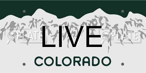 LIVE Colorado License Plate