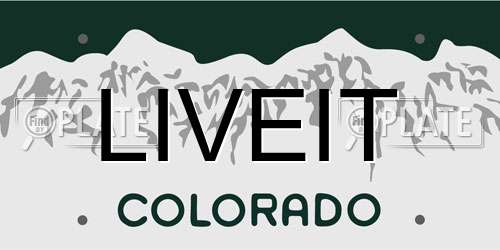 LIVEIT Colorado License Plate