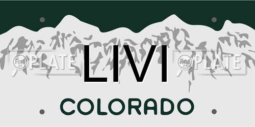 LIVI Colorado License Plate