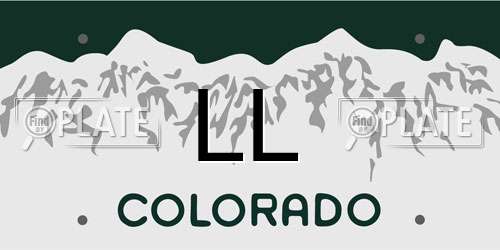 LL Colorado License Plate