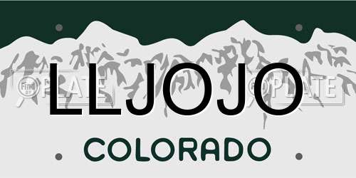 LLJOJO Colorado License Plate