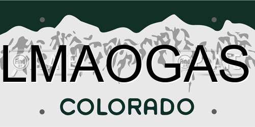 LMAOGAS Colorado License Plate