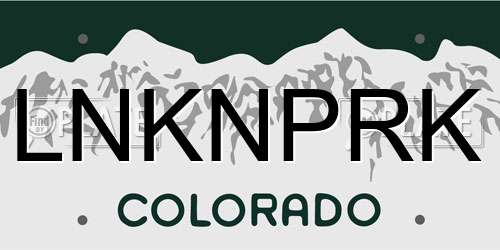 LNKNPRK Colorado License Plate