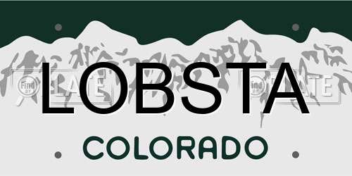 LOBSTA Colorado License Plate