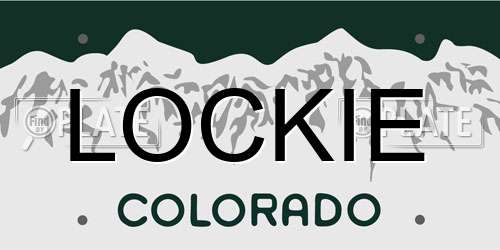 LOCKIE Colorado License Plate