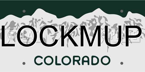 LOCKMUP Colorado License Plate