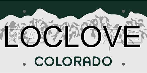 LOCLOVE Colorado License Plate
