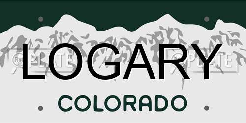 LOGARY Colorado License Plate