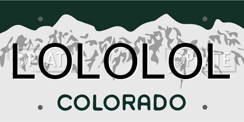 LOLOLOL Colorado License Plate