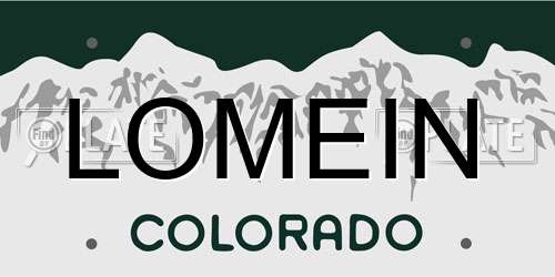 LOMEIN Colorado License Plate