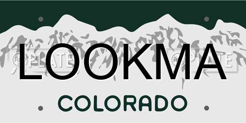 LOOKMA Colorado License Plate