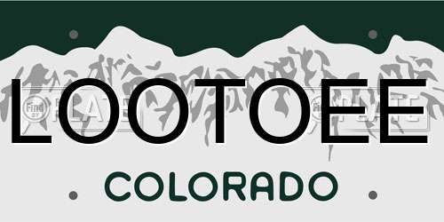 LOOTOEE Colorado License Plate
