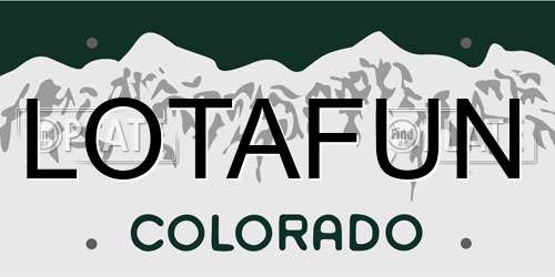 LOTAFUN Colorado License Plate