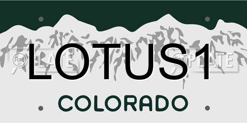 LOTUS1 Colorado License Plate