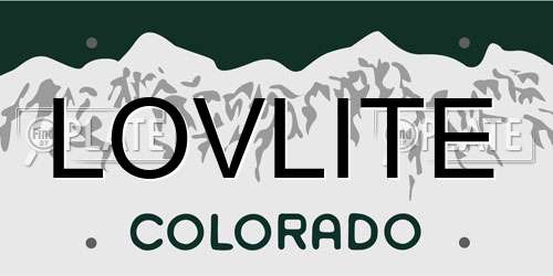LOVLITE Colorado License Plate