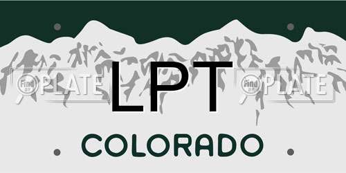 LPT Colorado License Plate