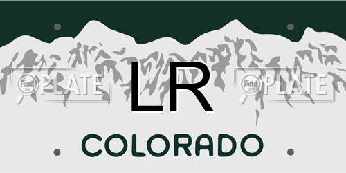 LR Colorado License Plate