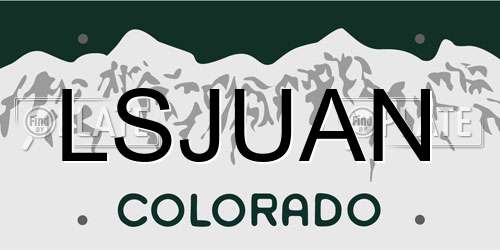 LSJUAN Colorado License Plate