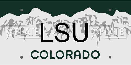 LSU Colorado License Plate