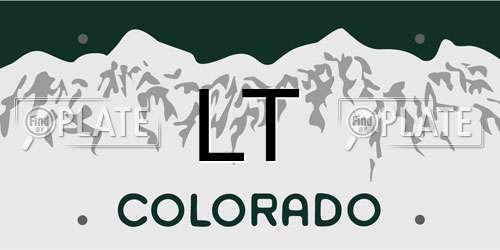 LT Colorado License Plate