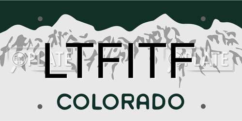 LTFITF Colorado License Plate