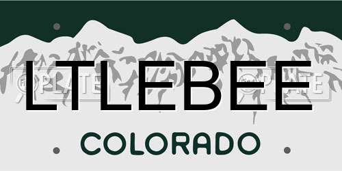 LTLEBEE Colorado License Plate