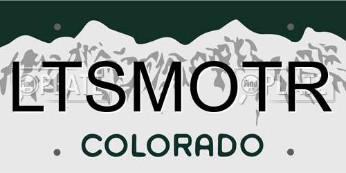 LTSMOTR Colorado License Plate