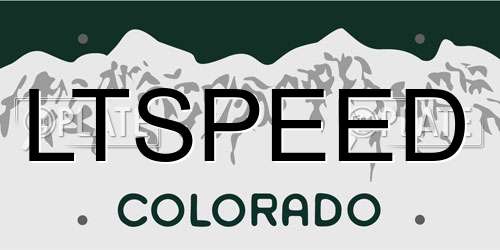 LTSPEED Colorado License Plate