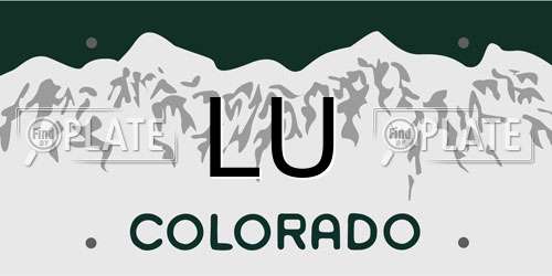 LU Colorado License Plate