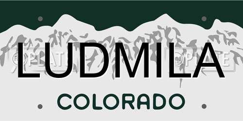 LUDMILA Colorado License Plate