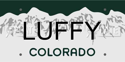 LUFFY Colorado License Plate