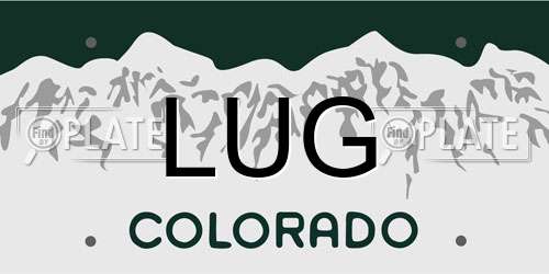 LUG Colorado License Plate
