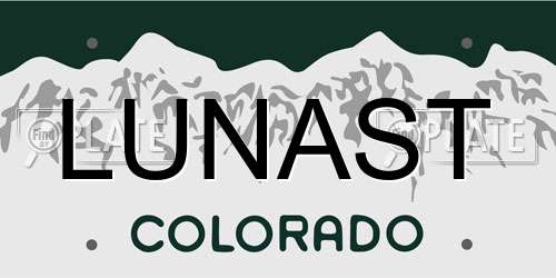 LUNAST Colorado License Plate