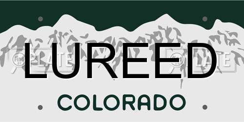 LUREED Colorado License Plate