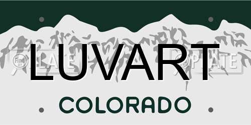 LUVART Colorado License Plate