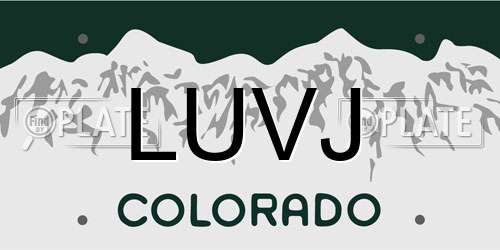LUVJ Colorado License Plate