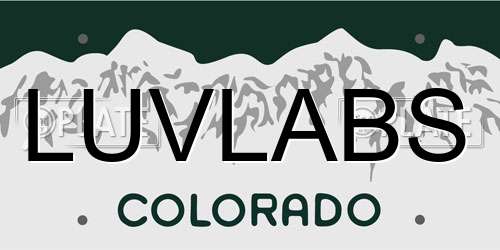 LUVLABS Colorado License Plate