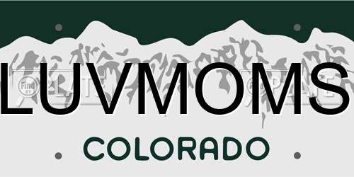LUVMOMS Colorado License Plate