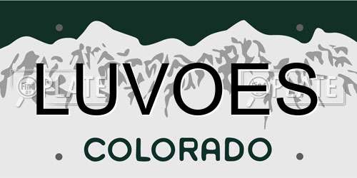 LUVOES Colorado License Plate