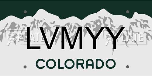 LVMYY Colorado License Plate