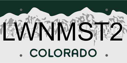 LWNMST2 Colorado License Plate