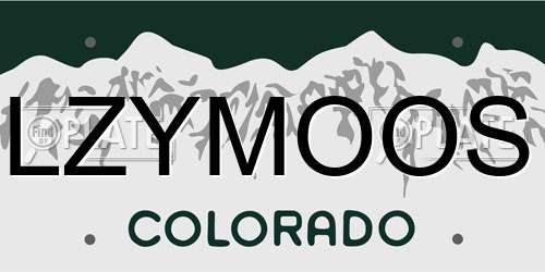 LZYMOOS Colorado License Plate